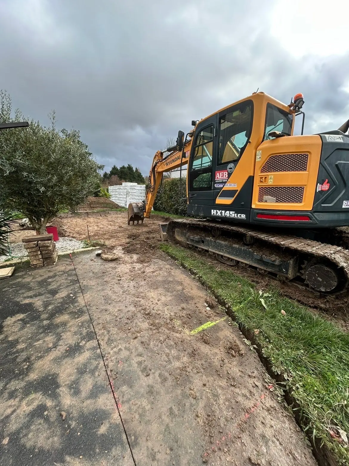 Terrassement chez un particulier dans les Maures
